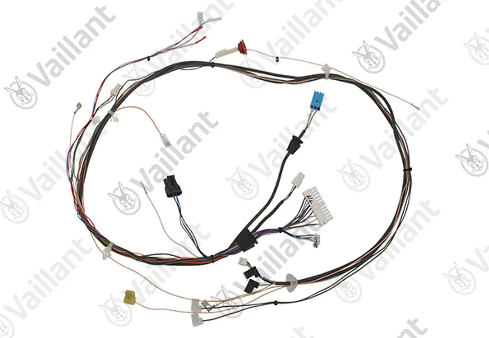 Vaillant Kabelbaum mit mehreren Kabeln und Steckverbindern, geeignet für verschiedene elektrische Anschlüsse in Heizsystemen.